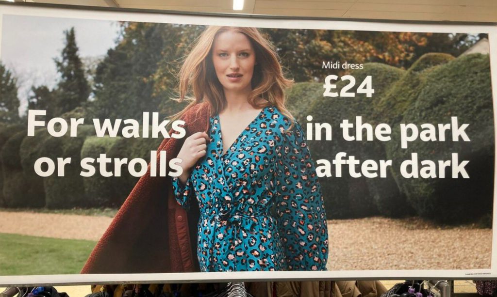 Sainsbury's has apologised for a clothing advert it removed yesterday after receiving huge backlash online for appearing to ignore women’s safety.