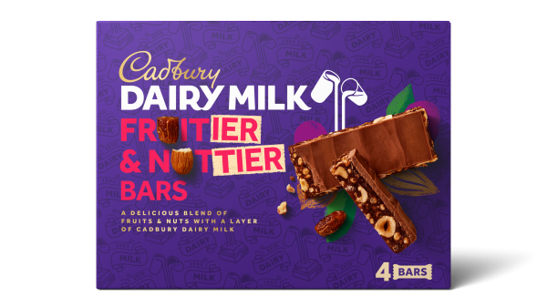 Cadbury non-hfss fruitier and nuttier range