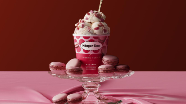Häagen-Dazs has partnered with world-renowned pastry chef Pierre Hermé to launch an exclusive new ice cream range with macarons.