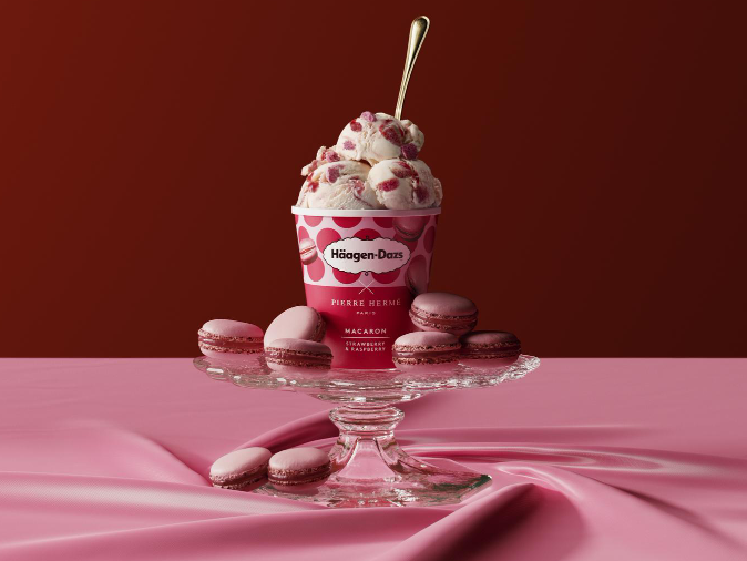 Häagen-Dazs has partnered with world-renowned pastry chef Pierre Hermé to launch an exclusive new ice cream range with macarons.
