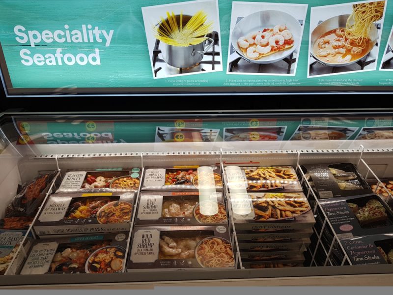 Iceland store seafood aisle