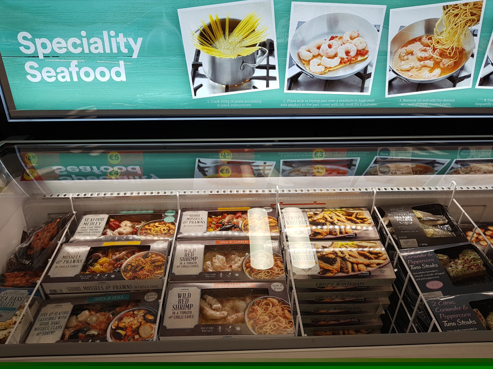 Iceland store seafood aisle