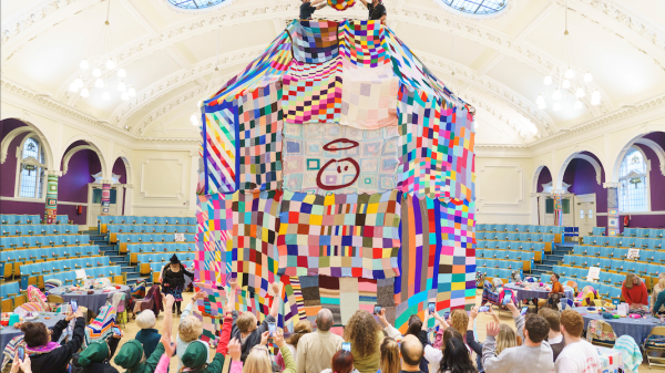 Hundreds of people have gathered to knit the UK’s largest hat to celebrate the 20th anniversary of Innocent Drinks’ long-standing initiative The Big Knit, in support of Age UK.