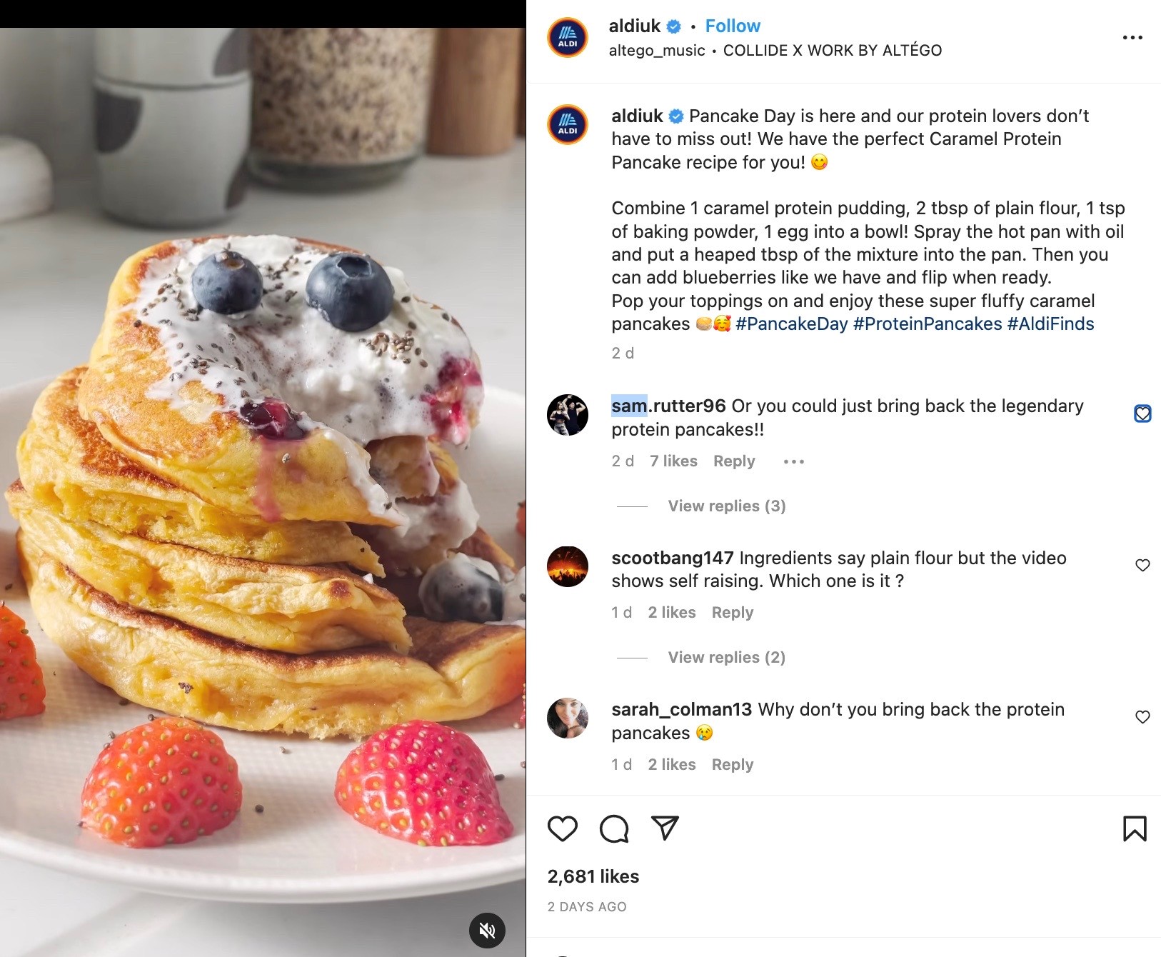 Aldi Pancake Day social media win
