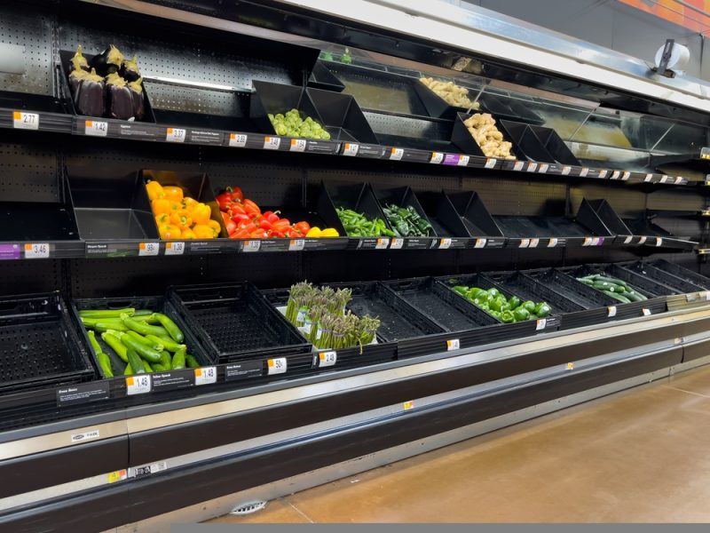 Supermarket vegetable shortages