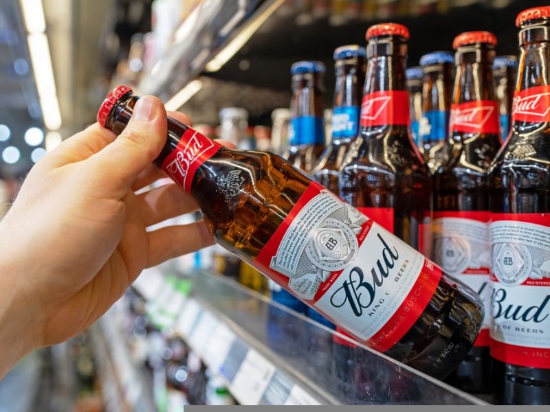 Budweiser in supermarket