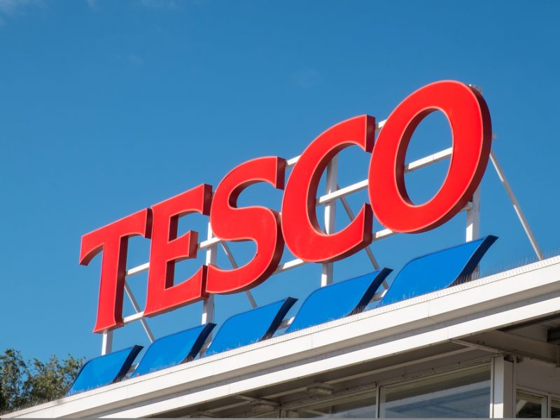 Tesco store sign
