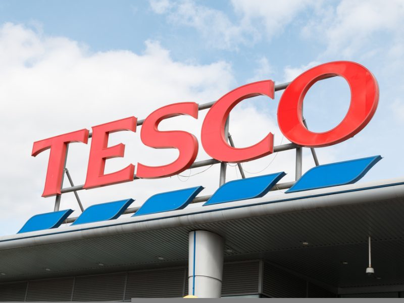 Tesco store sign