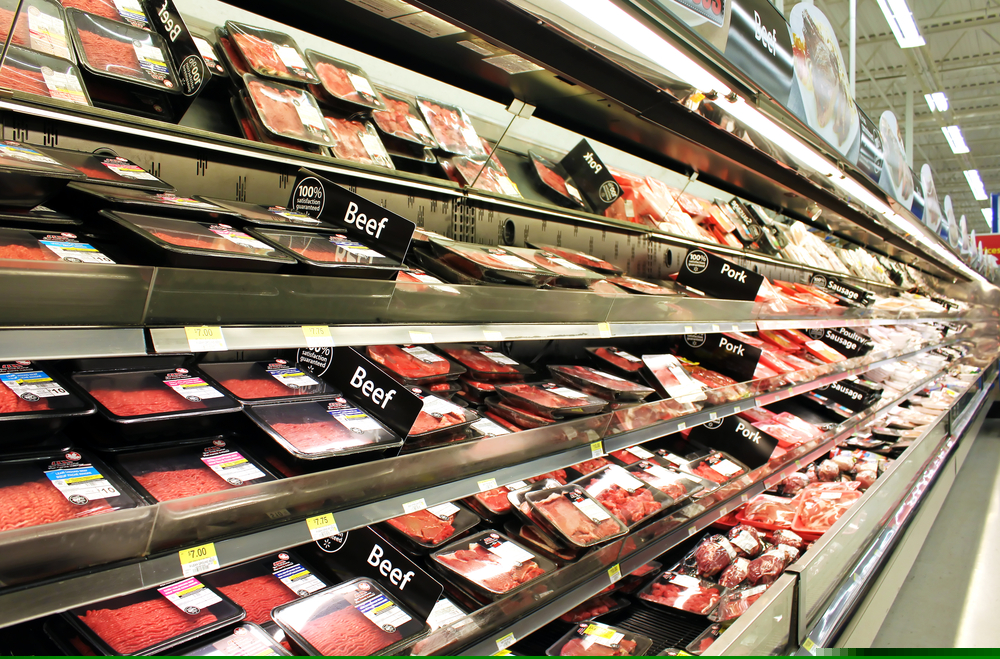 Beef in supermarket