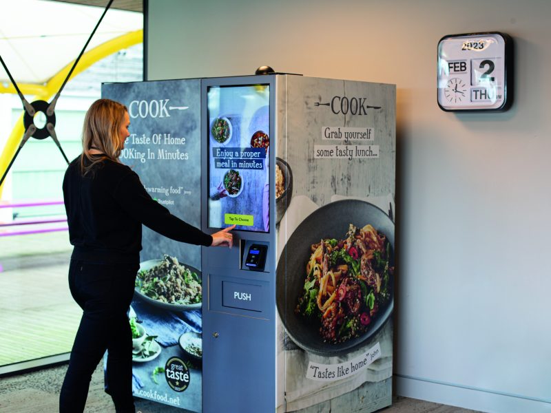Cook is set to innovate in the catering sector as it rolls-out its industry leading frozen meal vending machines for UK workers from this month.