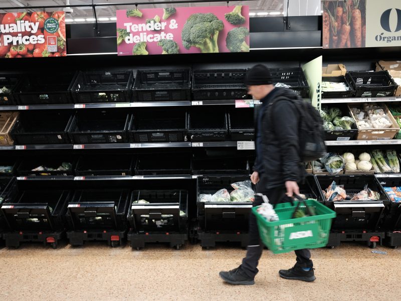 supermarket fresh food shortage