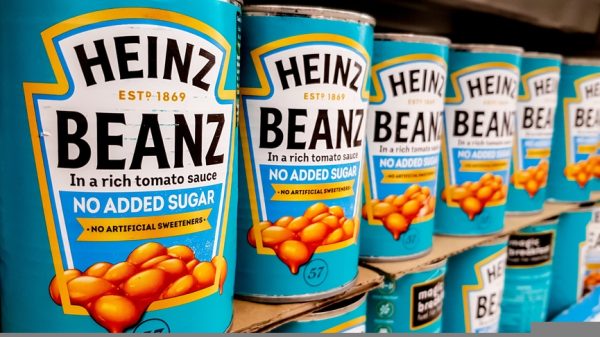 Heinz Baked Beans in supermarket