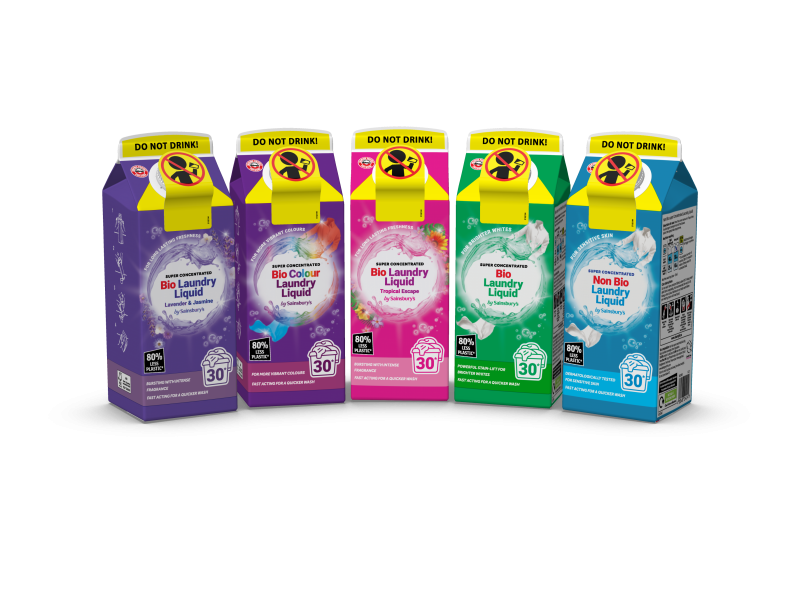 Sainsbury's own-brand carboard laundry detergent