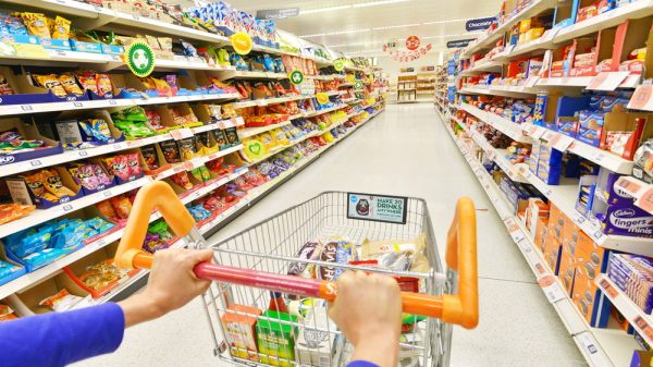 Supermarket trolley - re food inflation up 18.2%
