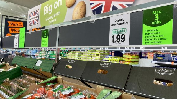 Vegetable purchase limits in supermarket - re Asda and Morrisons ease rationining