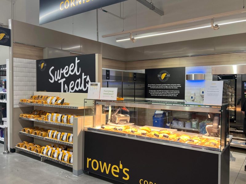 Asda x Rowe's concession in store