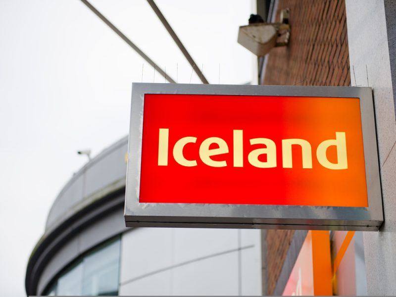 Iceland store sign