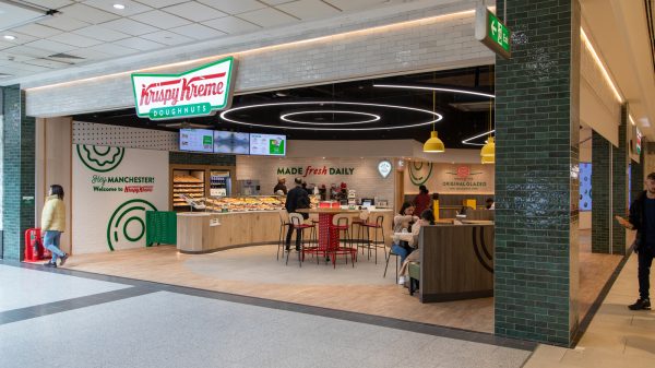 Krispy Kreme has opened a new store in Manchester's Arndale shopping centre.