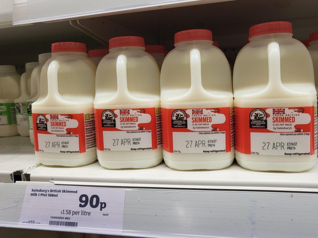 Sainsbury's own-brand milk