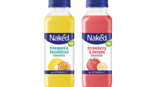 Naked Smoothies has expanded its existing range of breakfast smoothies with the launch of two new flavours: Naked Strawberry & Banana and Naked Pineapple & Passionfruit.