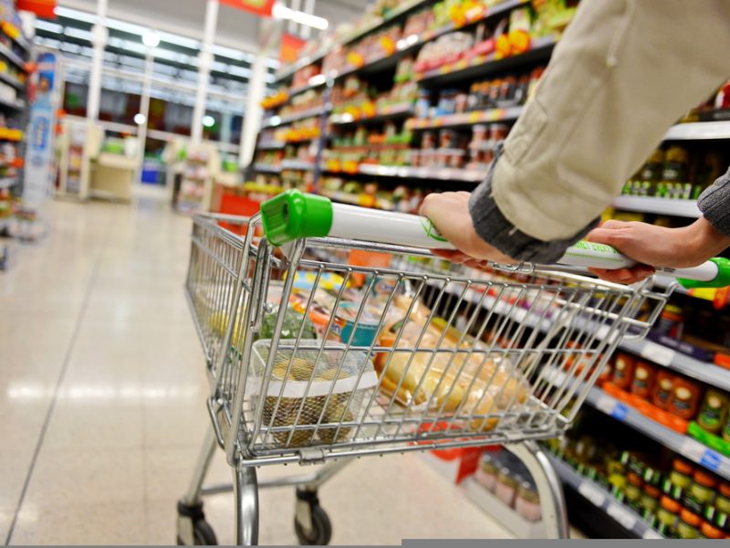 Supermarket shopping trolley - inflation hits 17.2%