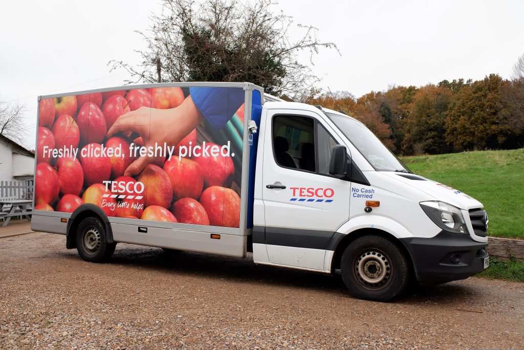 Tesco delivery van