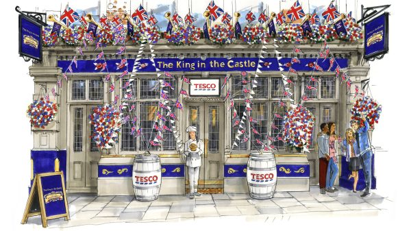 Tesco is opening its first ever pub for the King's Coronation next month - named The King in the Castle - with a range of drinks and appetisers to celebrate the event.