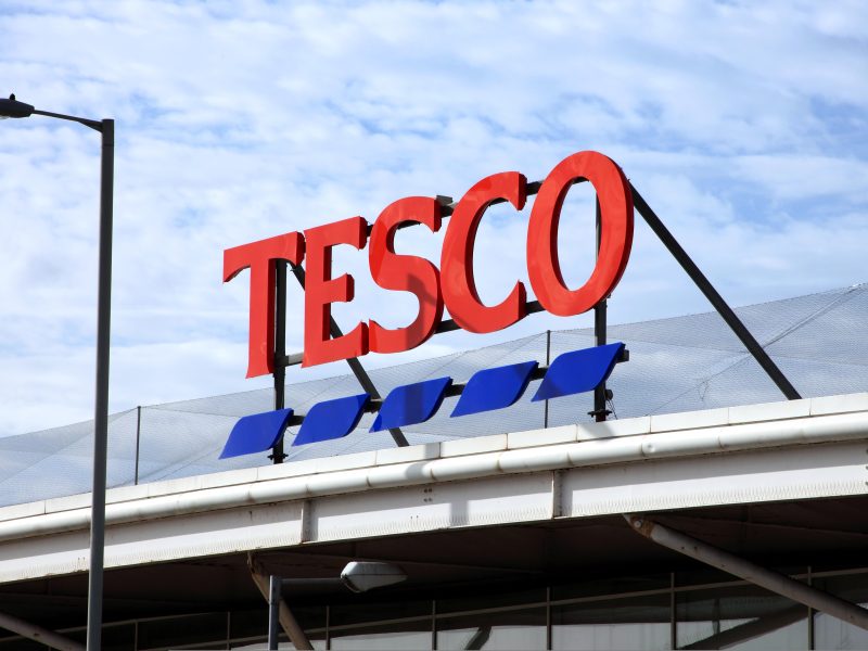 Tesco store sign