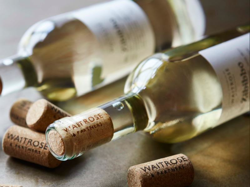 Waitrose sleeveless wine bottles