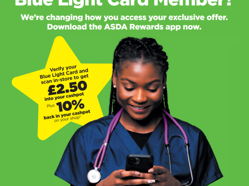 Asda Blue Light card promo shot