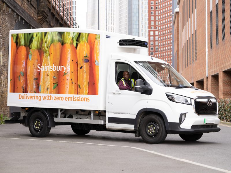 Sainsbury's electric delivery van
