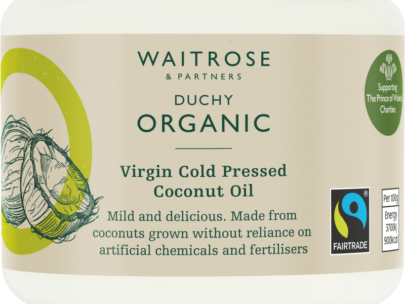 Waitrose Fairtrade coconut oil jar