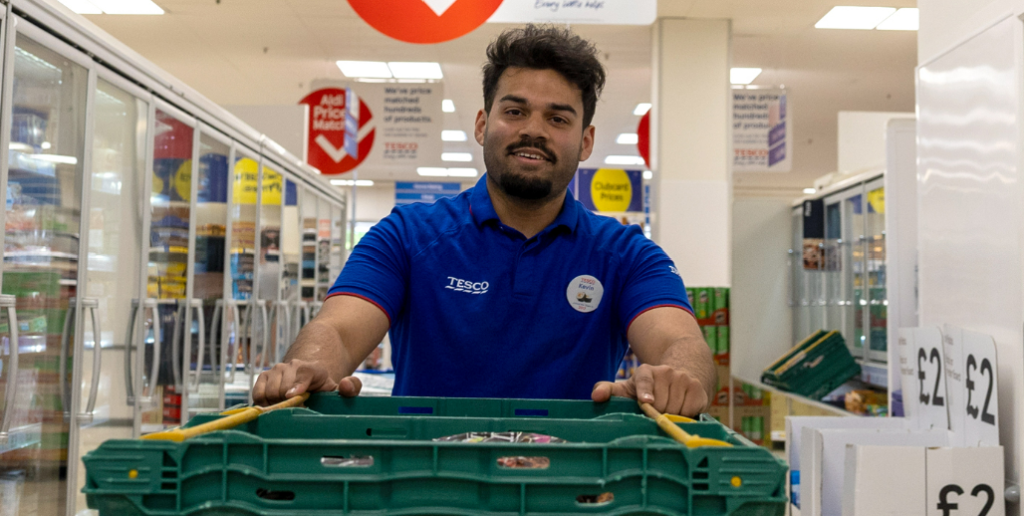 Tesco worker in store