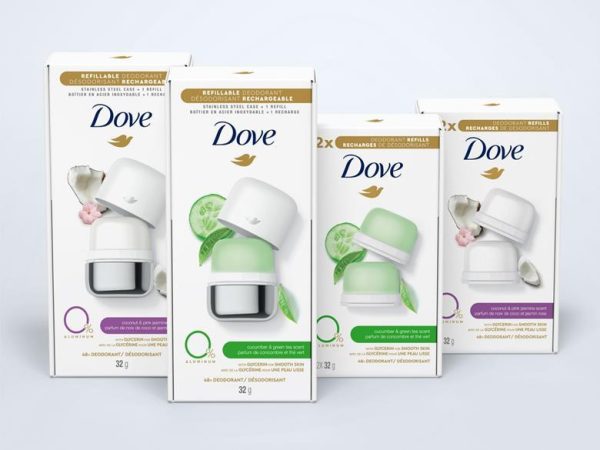 Dove refillable deodorant