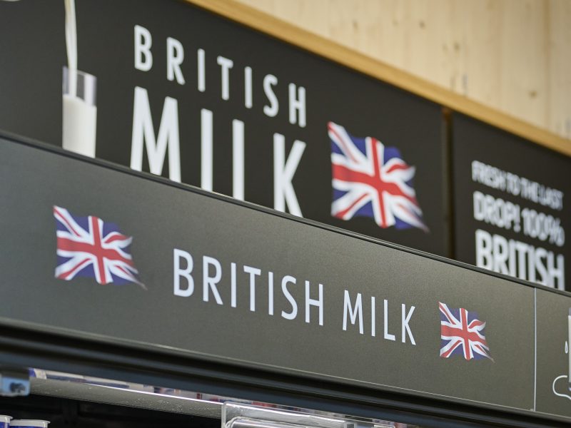 Aldi milk aisle
