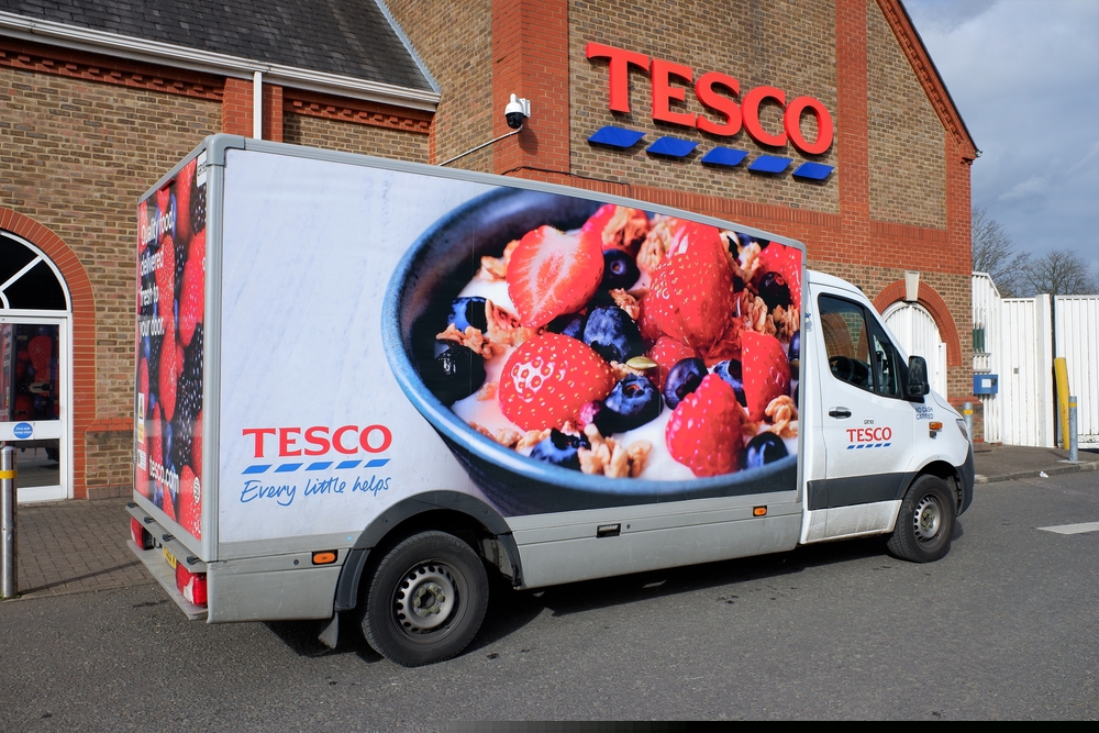 Tesco delivery van