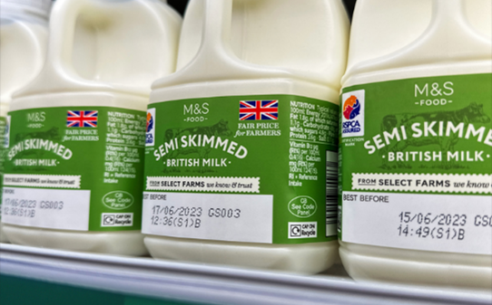 M&S RSPCA assured milk