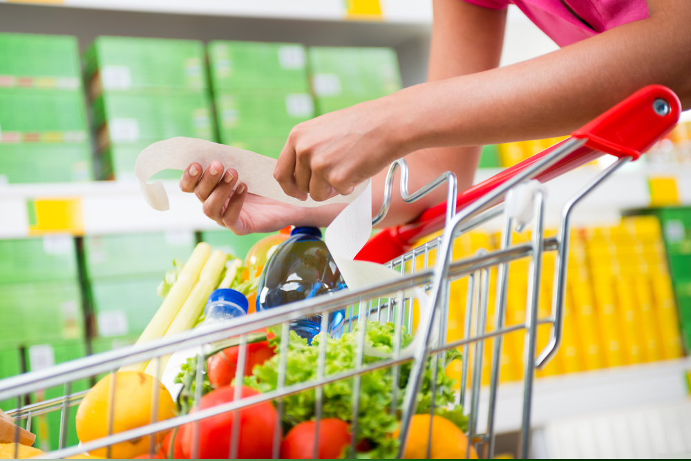 Supermarket shopping trolley
