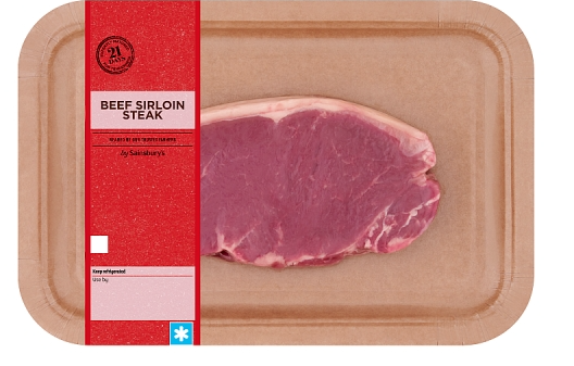 By Sainsbury's steak packaging