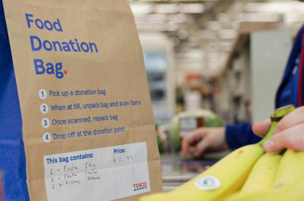 Tesco donation bag