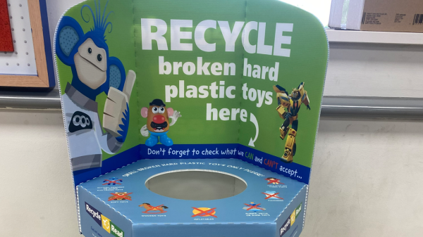 Tesco toy recycling bin