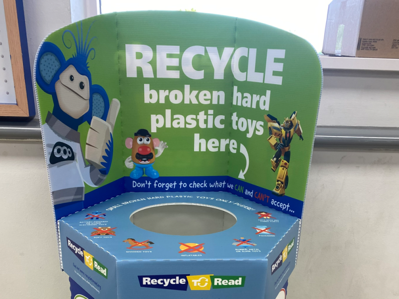 Tesco toy recycling bin