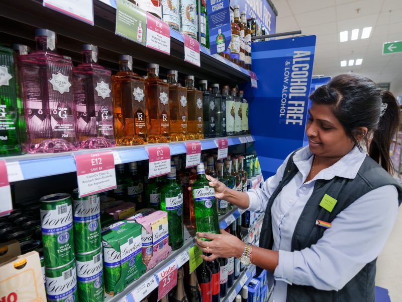 Waitrose alcohol free area