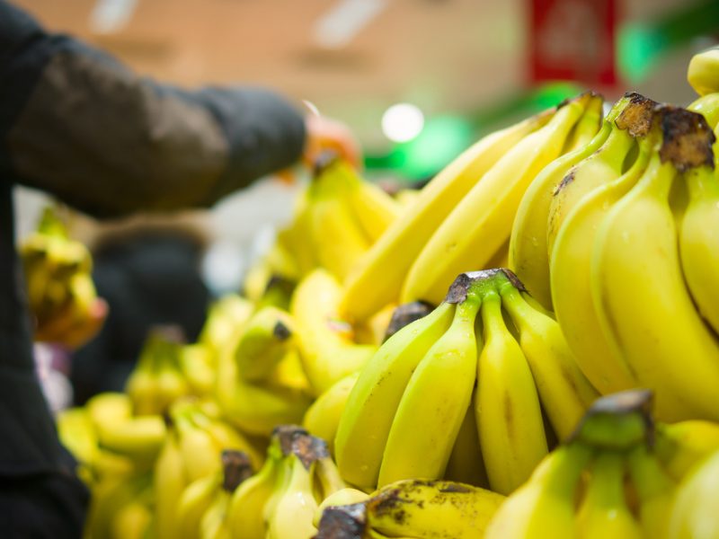 Bananas in grocery store