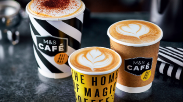 M&S paper coffee cups