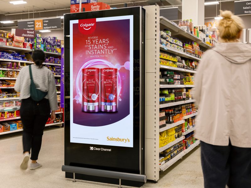 Sainsbury's digital screen - re retail media