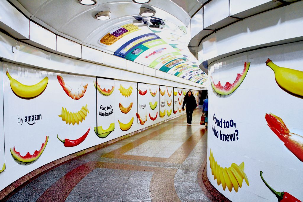 Amazon advertising campaign Angel tube station
