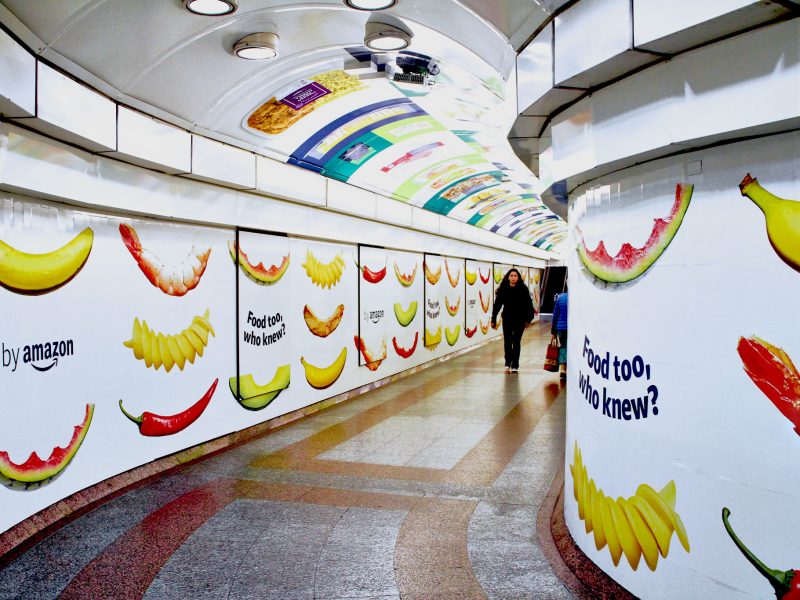 Amazon advertising campaign Angel tube station