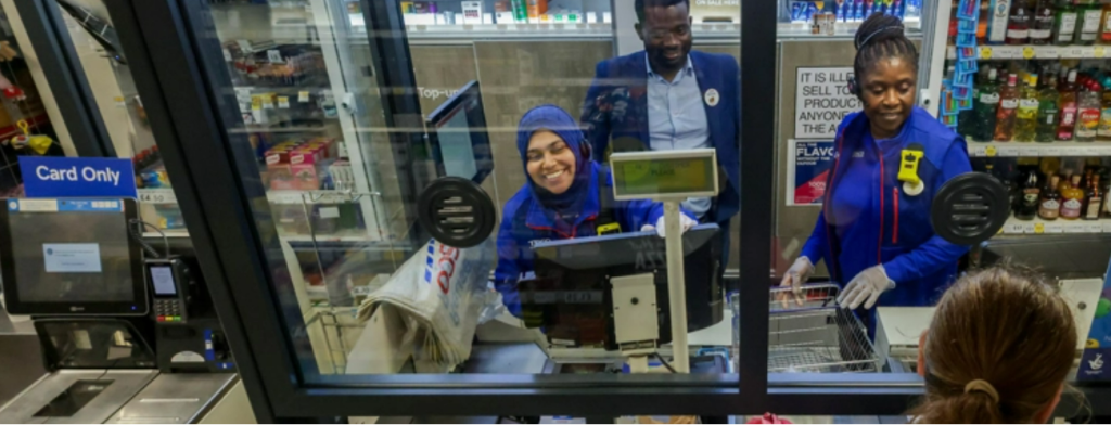 Tesco store protective screens