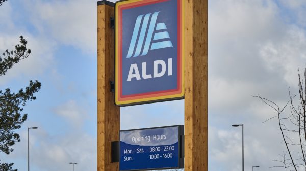 Aldi is investing £12 million into lowering the prices of over 180 products in the run-up to Christmas, here depicting the Aldi store logo